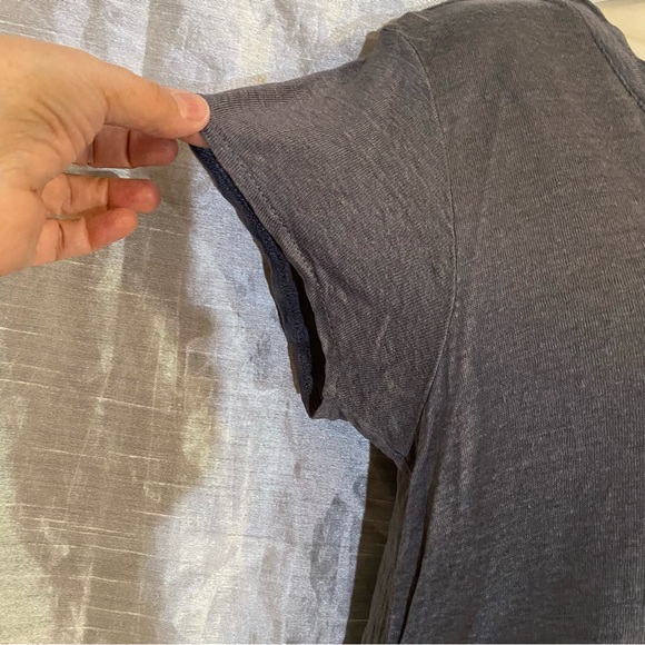 Tahari 100% linen tee shirt, SZ M, GUC, hi/lo hem, relaxed fit, cap sleeves. - Picture 4 of 10